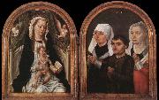 Master of the Saint Ursula Legend Diptych with the Virgin and Child and Three Donors France oil painting artist